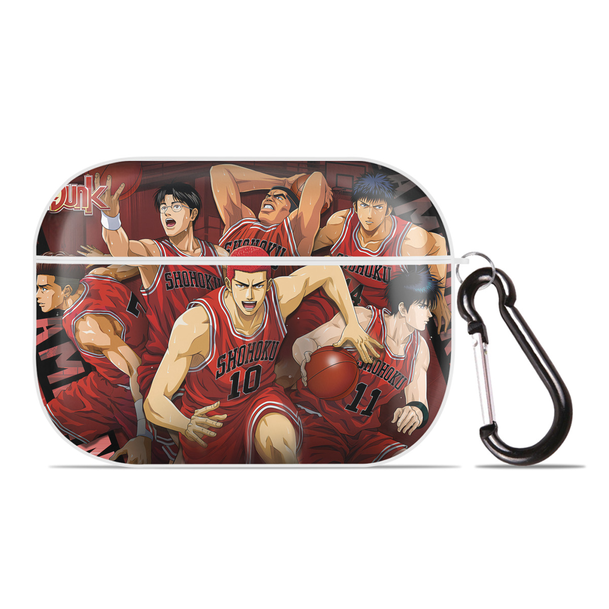 （画像用） SLAM DUNK／スラムダンク 【AirPods Pro用】ハードシェル保護ケース 耐衝撃・防指紋・カラビナ付き商品仕様