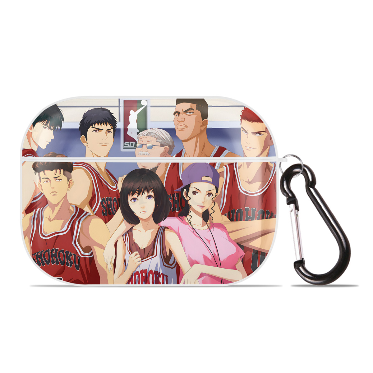 （画像用） SLAM DUNK／スラムダンク 【AirPods Pro用】ハードシェル保護ケース 耐衝撃・防指紋・カラビナ付き商品仕様