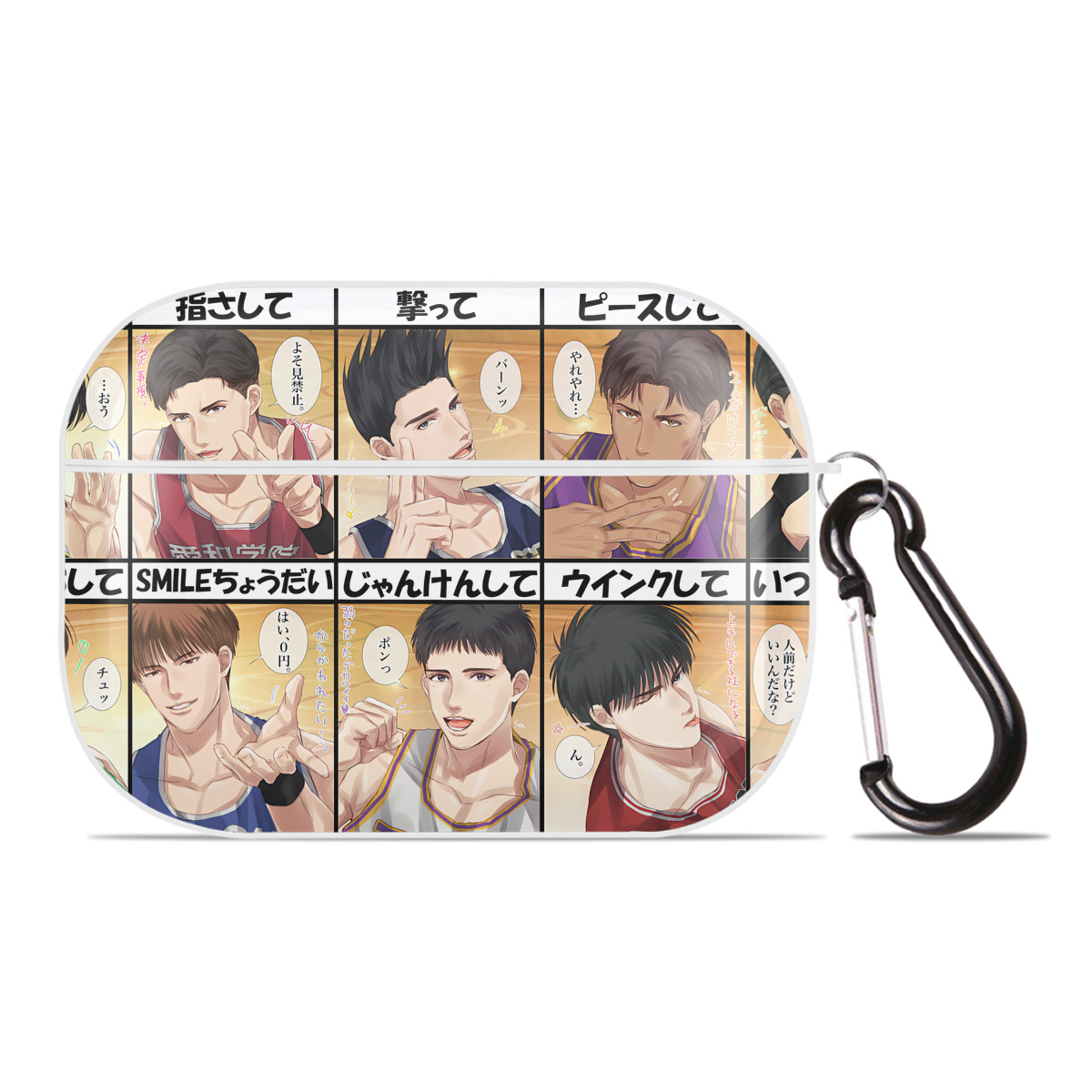 （画像用） SLAM DUNK／スラムダンク 【AirPods Pro用】ハードシェル保護ケース 耐衝撃・防指紋・カラビナ付き商品仕様