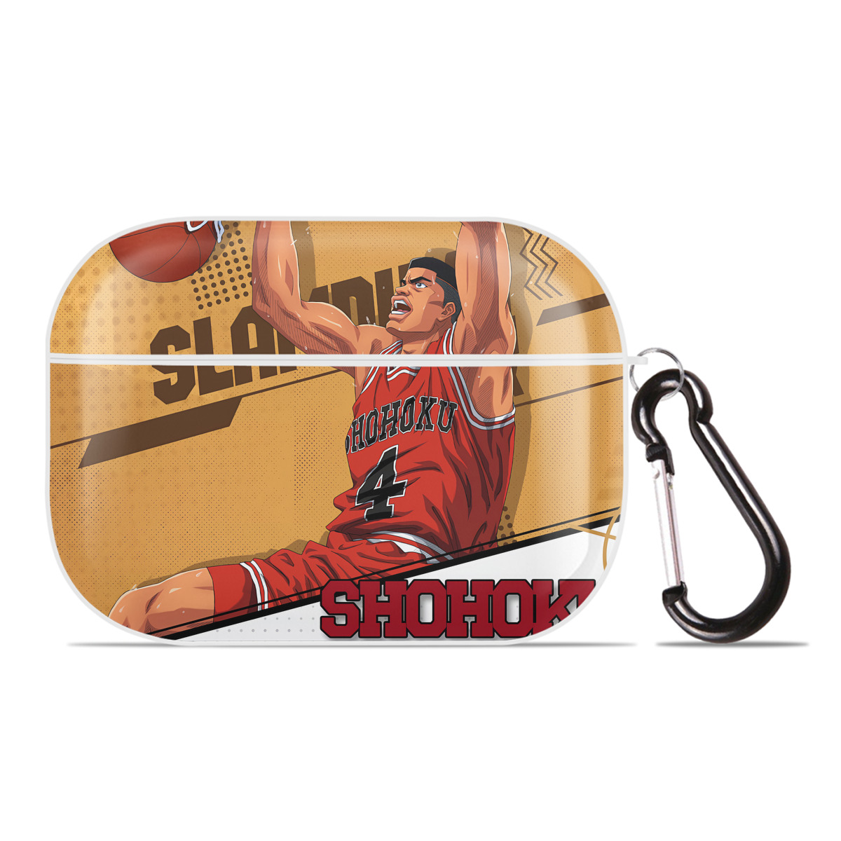 （画像用） SLAM DUNK／スラムダンク 【AirPods Pro用】ハードシェル保護ケース 耐衝撃・防指紋・カラビナ付き商品仕様