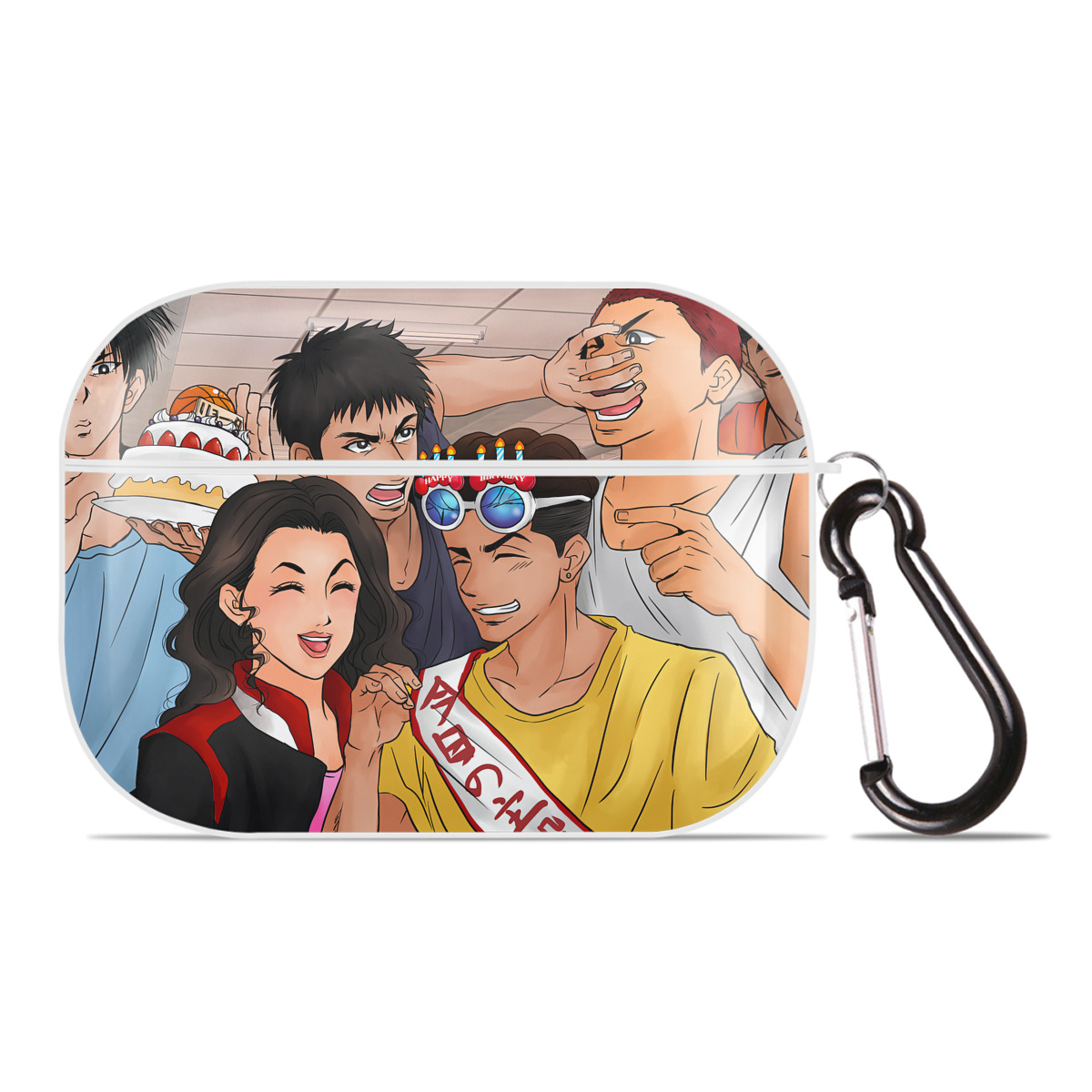 （画像用） SLAM DUNK／スラムダンク 【AirPods Pro用】ハードシェル保護ケース 耐衝撃・防指紋・カラビナ付き商品仕様