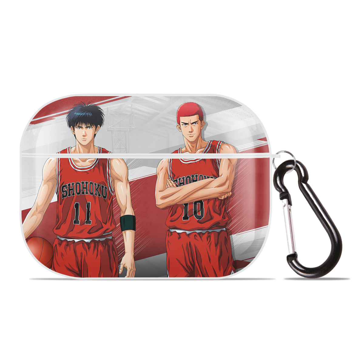 （画像用） SLAM DUNK／スラムダンク 【AirPods Pro用】ハードシェル保護ケース 耐衝撃・防指紋・カラビナ付き商品仕様