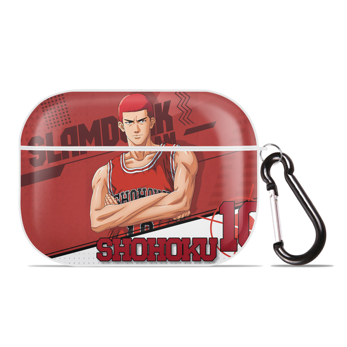 （画像用） SLAM DUNK／スラムダンク 【AirPods Pro用】ハードシェル保護ケース 耐衝撃・防指紋・カラビナ付き商品仕様