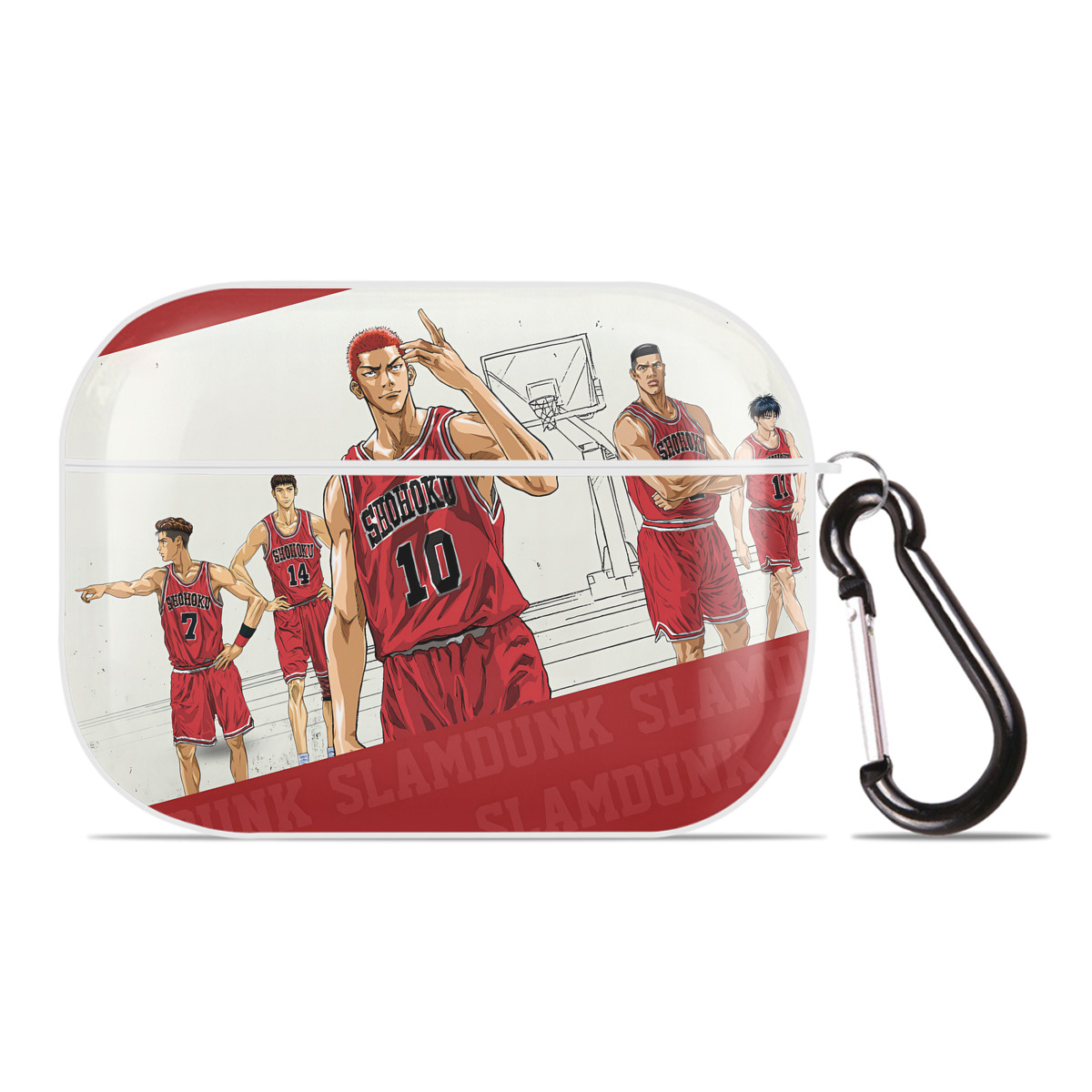 （画像用） SLAM DUNK／スラムダンク 【AirPods Pro用】ハードシェル保護ケース 耐衝撃・防指紋・カラビナ付き商品仕様