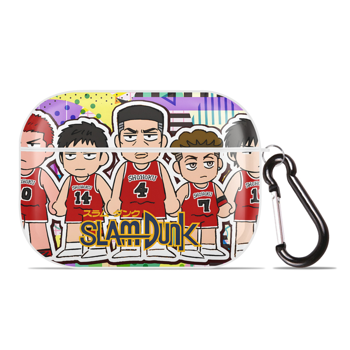 （画像用） SLAM DUNK／スラムダンク 【AirPods Pro用】ハードシェル保護ケース 耐衝撃・防指紋・カラビナ付き商品仕様