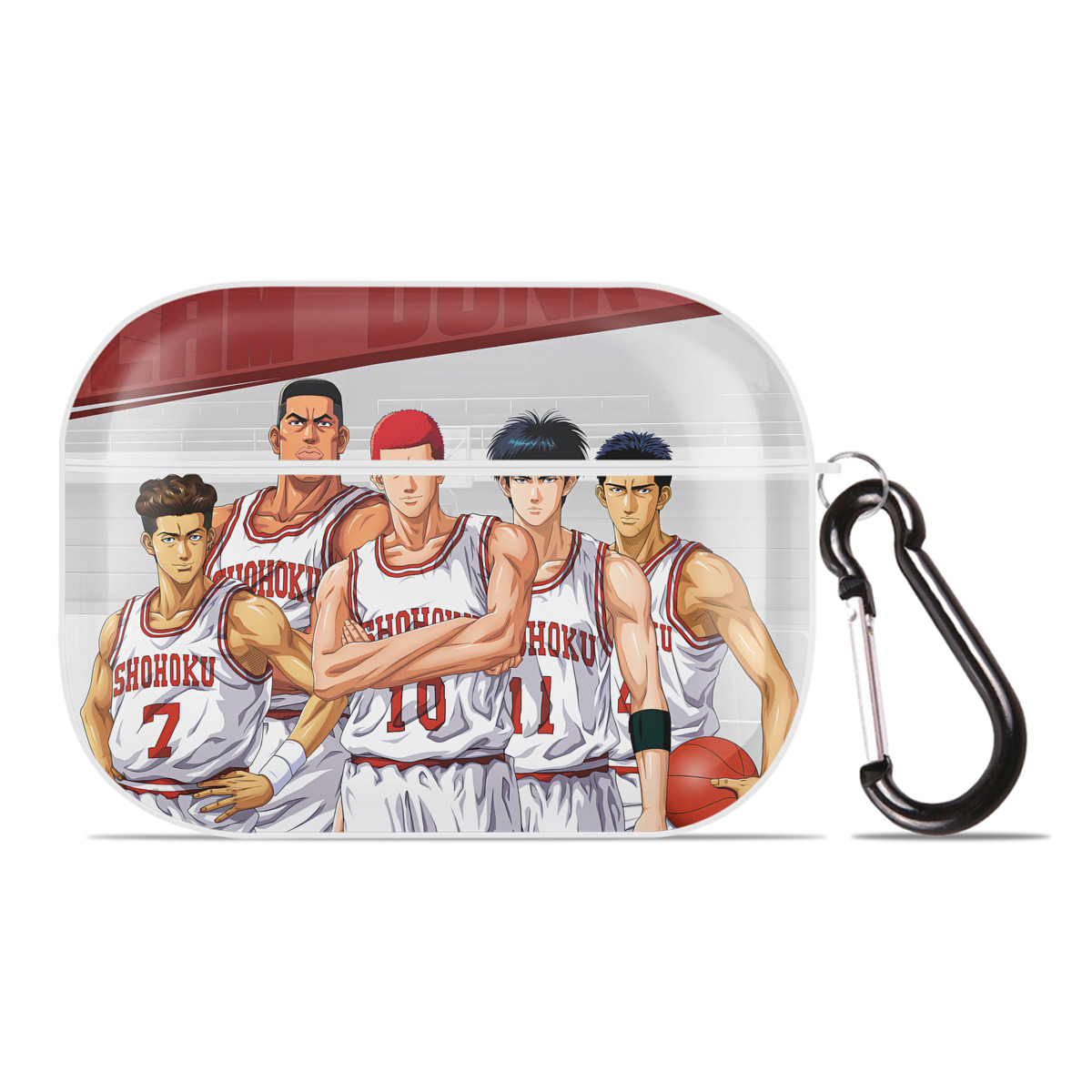 （画像用） SLAM DUNK／スラムダンク 【AirPods Pro用】ハードシェル保護ケース 耐衝撃・防指紋・カラビナ付き商品仕様