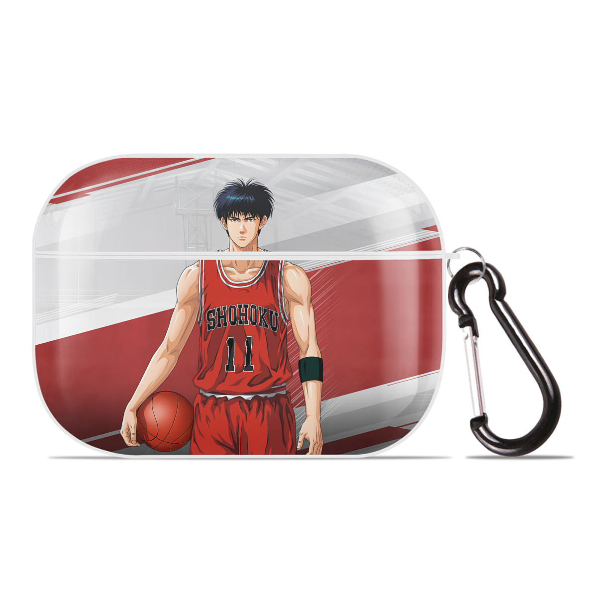 （画像用） SLAM DUNK／スラムダンク 【AirPods Pro用】ハードシェル保護ケース 耐衝撃・防指紋・カラビナ付き商品仕様