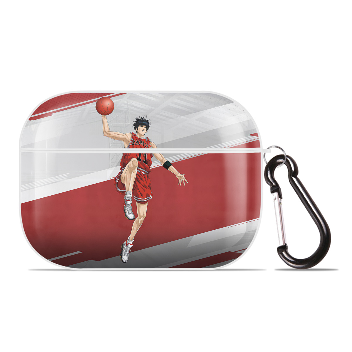 （画像用） SLAM DUNK／スラムダンク 【AirPods Pro用】ハードシェル保護ケース 耐衝撃・防指紋・カラビナ付き商品仕様