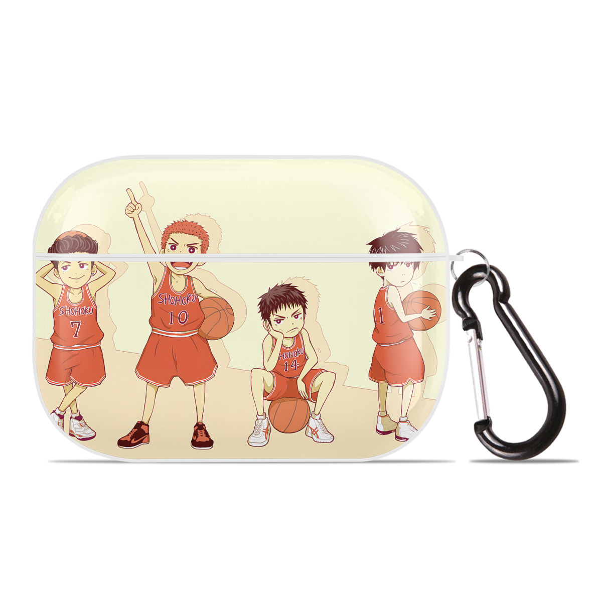 （画像用） SLAM DUNK／スラムダンク 【AirPods Pro用】ハードシェル保護ケース 耐衝撃・防指紋・カラビナ付き商品仕様