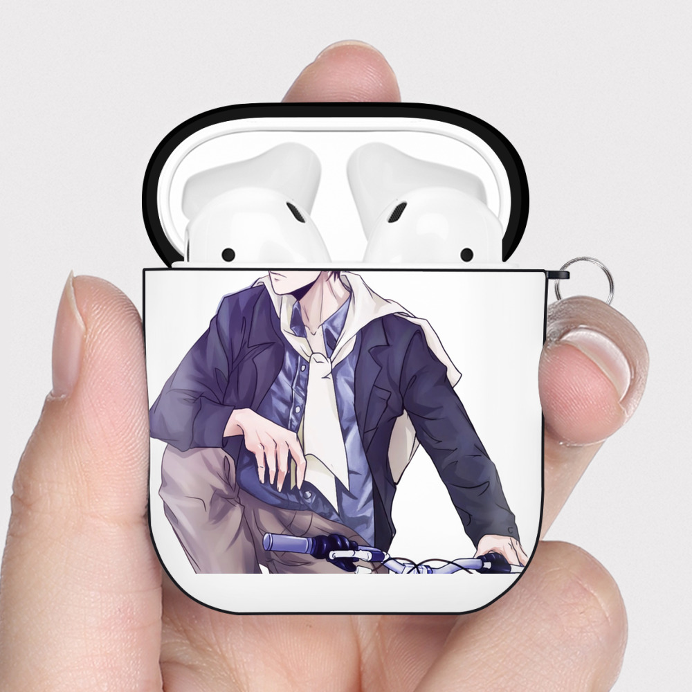 （画像用） SLAM DUNK／スラムダンク AirPods 第2世代保護ケース ハードシェル ブラック 耐衝撃・防指紋・カラビナ付き