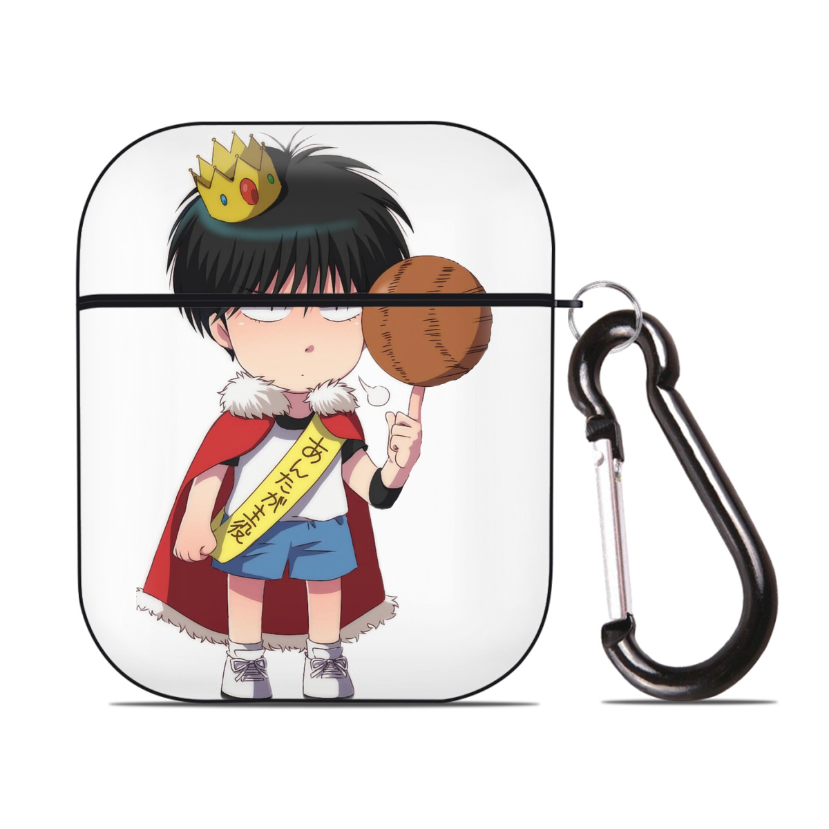 （画像用） SLAM DUNK／スラムダンク AirPods 第2世代保護ケース ハードシェル ブラック 耐衝撃・防指紋・カラビナ付き