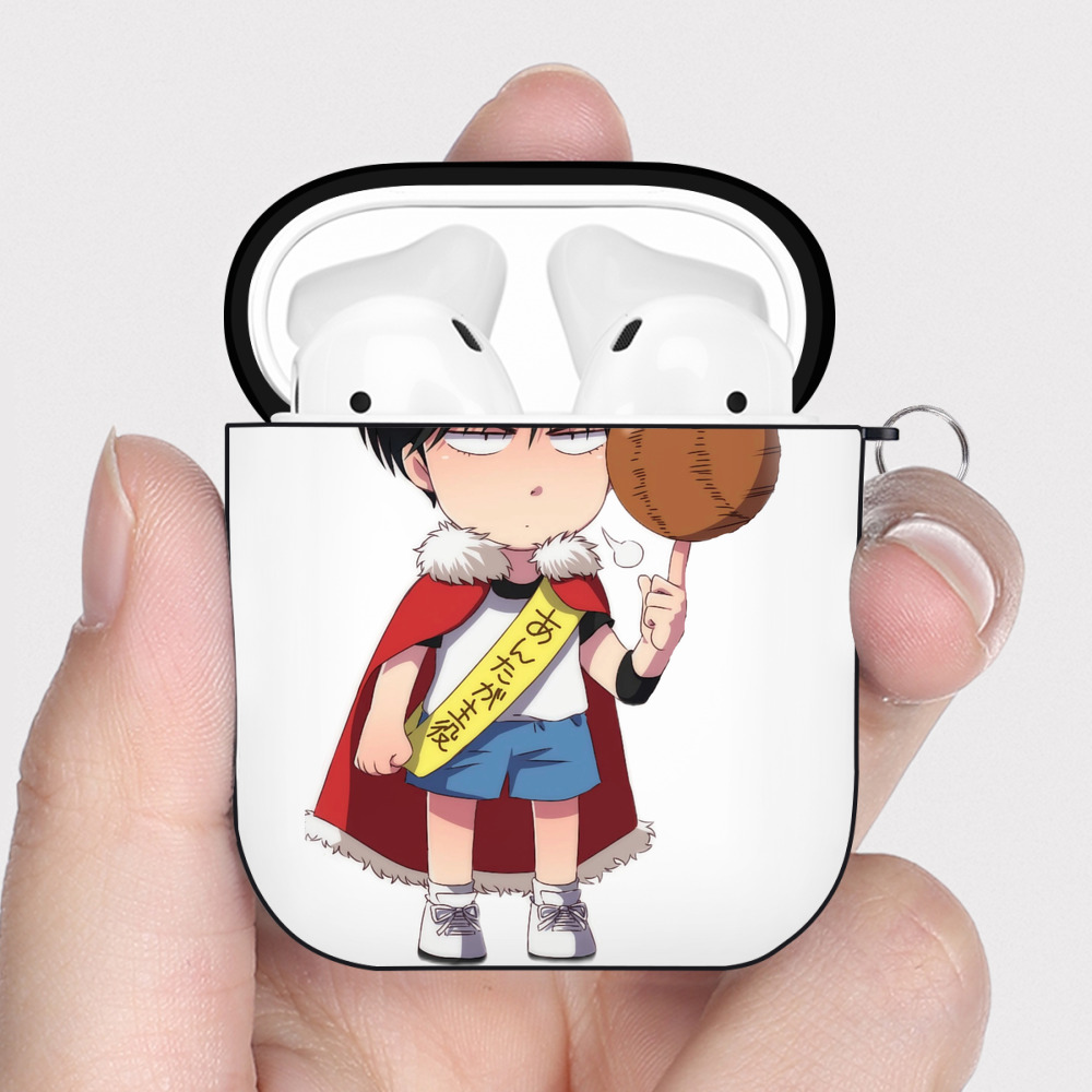 （画像用） SLAM DUNK／スラムダンク AirPods 第2世代保護ケース ハードシェル ブラック 耐衝撃・防指紋・カラビナ付き