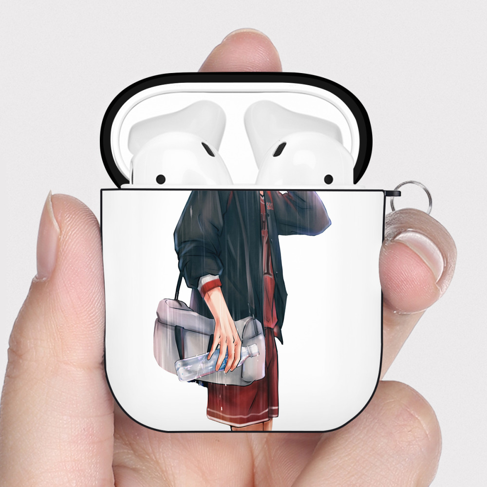 （画像用） SLAM DUNK／スラムダンク AirPods 第2世代保護ケース ハードシェル ブラック 耐衝撃・防指紋・カラビナ付き