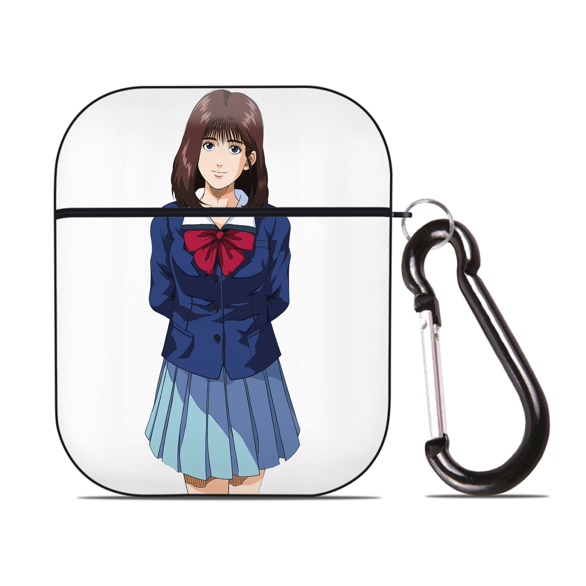 （画像用） SLAM DUNK／スラムダンク AirPods 第2世代保護ケース ハードシェル ブラック 耐衝撃・防指紋・カラビナ付き