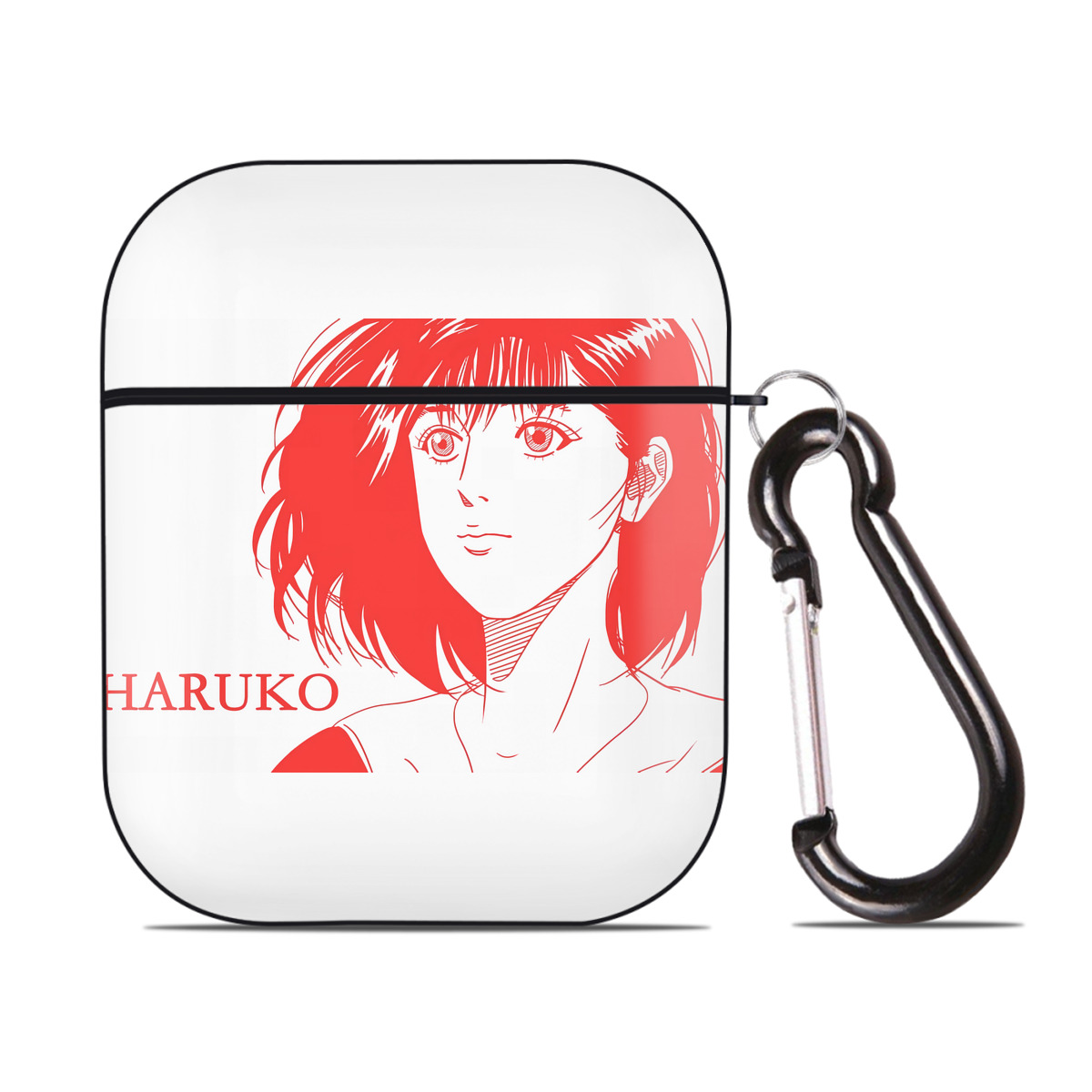 （画像用） SLAM DUNK／スラムダンク AirPods 第2世代保護ケース ハードシェル ブラック 耐衝撃・防指紋・カラビナ付き