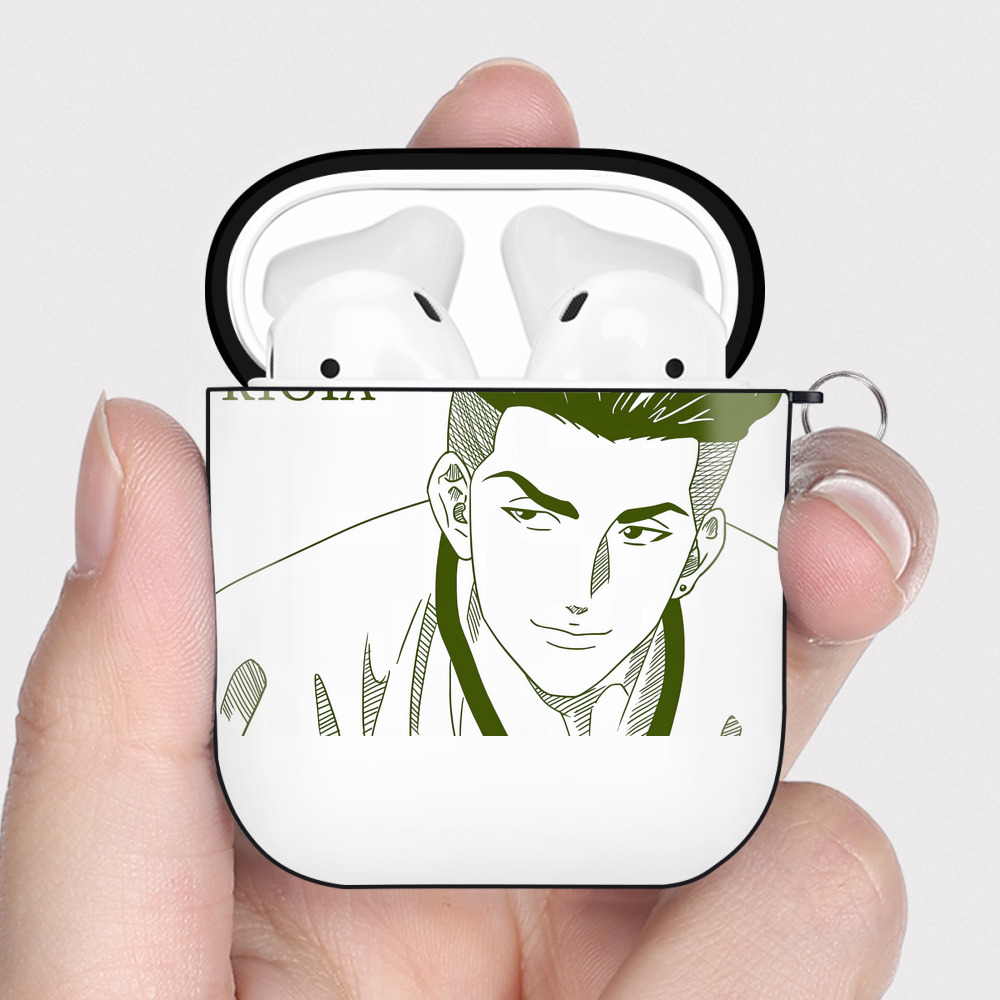 （画像用） SLAM DUNK／スラムダンク AirPods 第2世代保護ケース ハードシェル ブラック 耐衝撃・防指紋・カラビナ付き