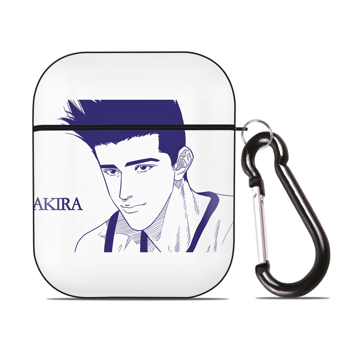 （画像用） SLAM DUNK／スラムダンク AirPods 第2世代保護ケース ハードシェル ブラック 耐衝撃・防指紋・カラビナ付き