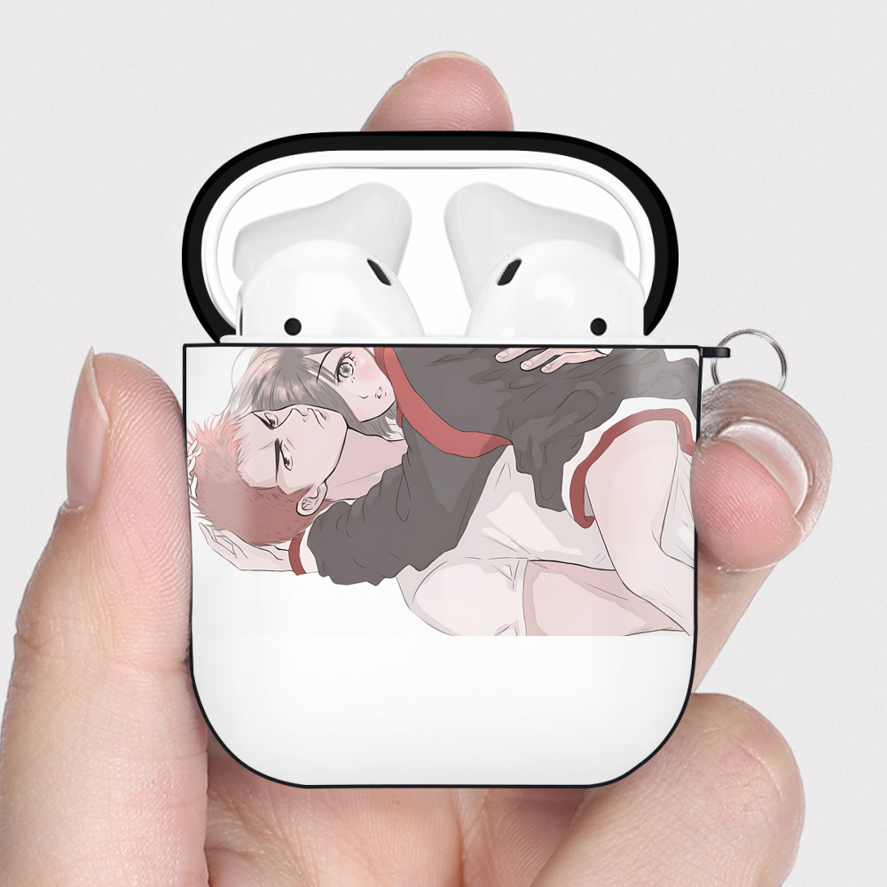 （画像用） SLAM DUNK／スラムダンク AirPods 第2世代保護ケース ハードシェル ブラック 耐衝撃・防指紋・カラビナ付き