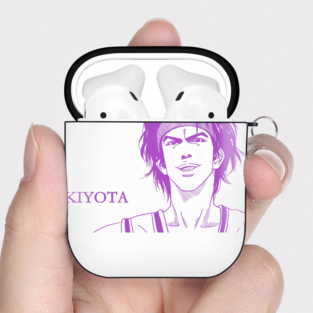 （画像用） SLAM DUNK／スラムダンク AirPods 第2世代保護ケース ハードシェル ブラック 耐衝撃・防指紋・カラビナ付き