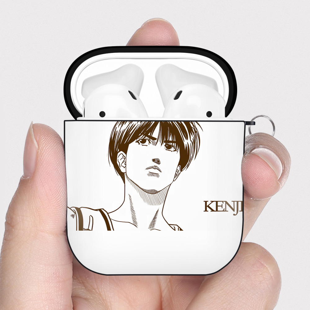 （画像用） SLAM DUNK／スラムダンク AirPods 第2世代保護ケース ハードシェル ブラック 耐衝撃・防指紋・カラビナ付き