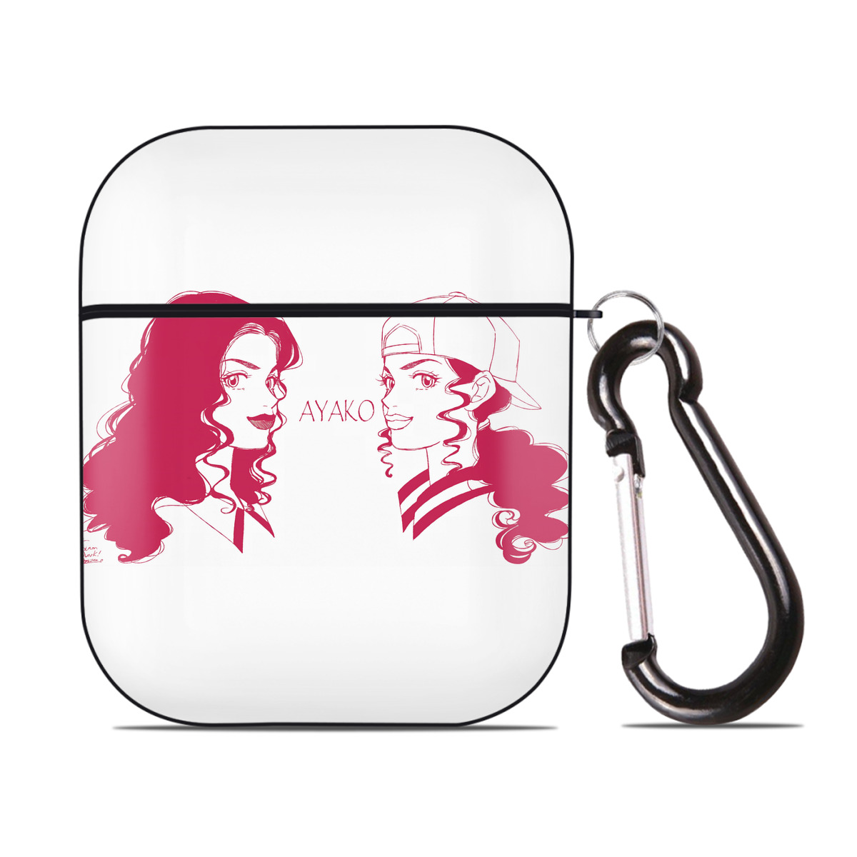 （画像用） SLAM DUNK／スラムダンク AirPods 第2世代保護ケース ハードシェル ブラック 耐衝撃・防指紋・カラビナ付き