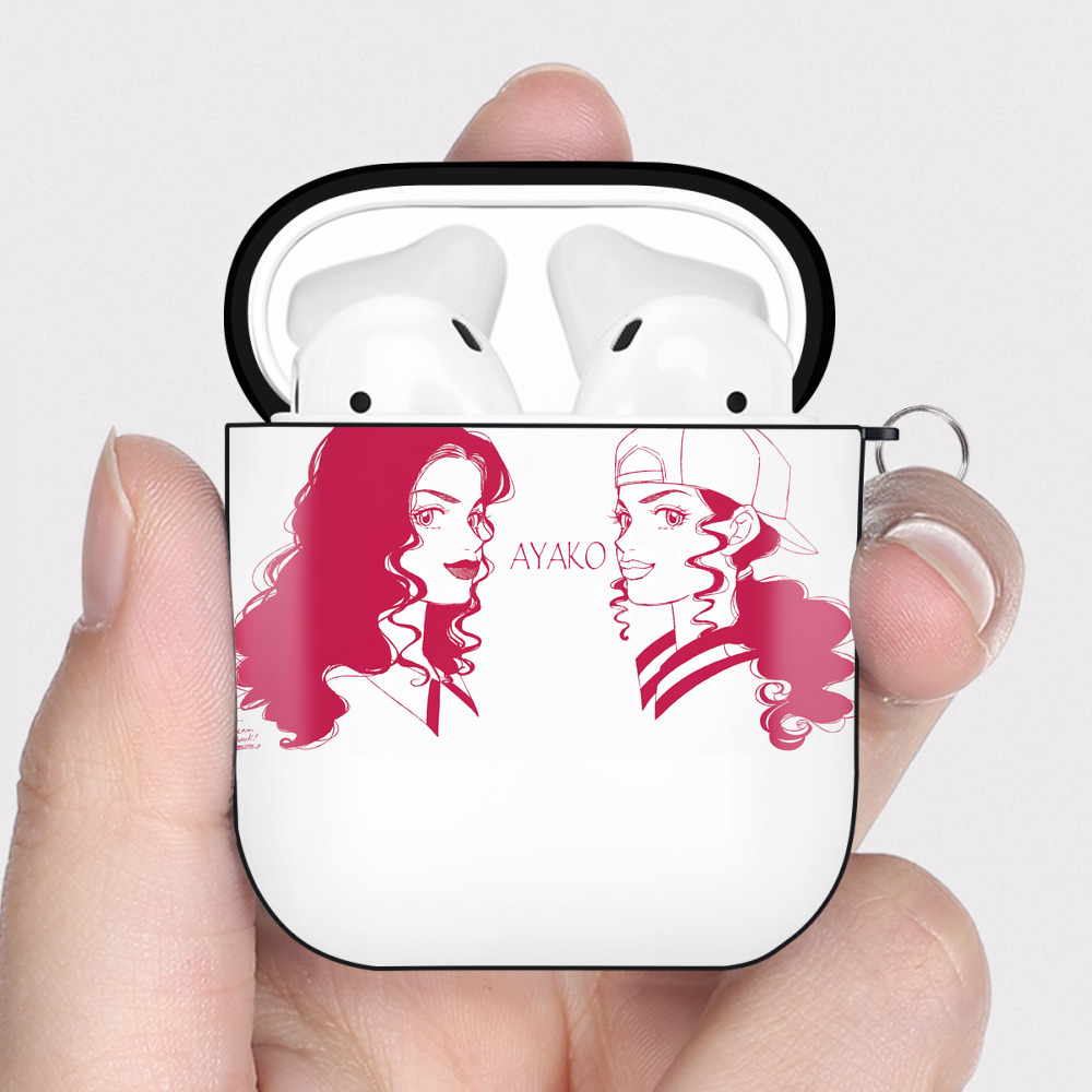 （画像用） SLAM DUNK／スラムダンク AirPods 第2世代保護ケース ハードシェル ブラック 耐衝撃・防指紋・カラビナ付き