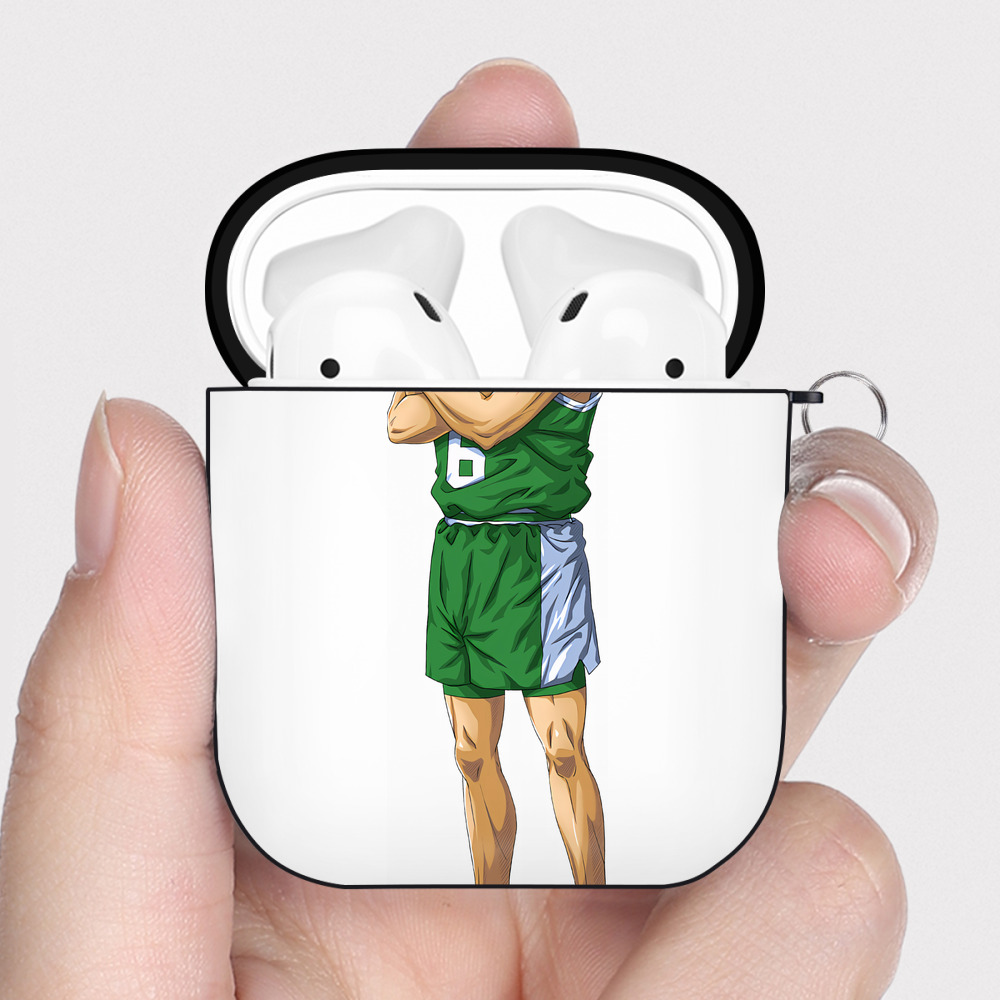 （画像用） SLAM DUNK／スラムダンク AirPods 第2世代保護ケース ハードシェル ブラック 耐衝撃・防指紋・カラビナ付き
