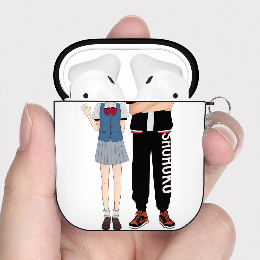 （画像用） SLAM DUNK／スラムダンク AirPods 第2世代保護ケース ハードシェル ブラック 耐衝撃・防指紋・カラビナ付き
