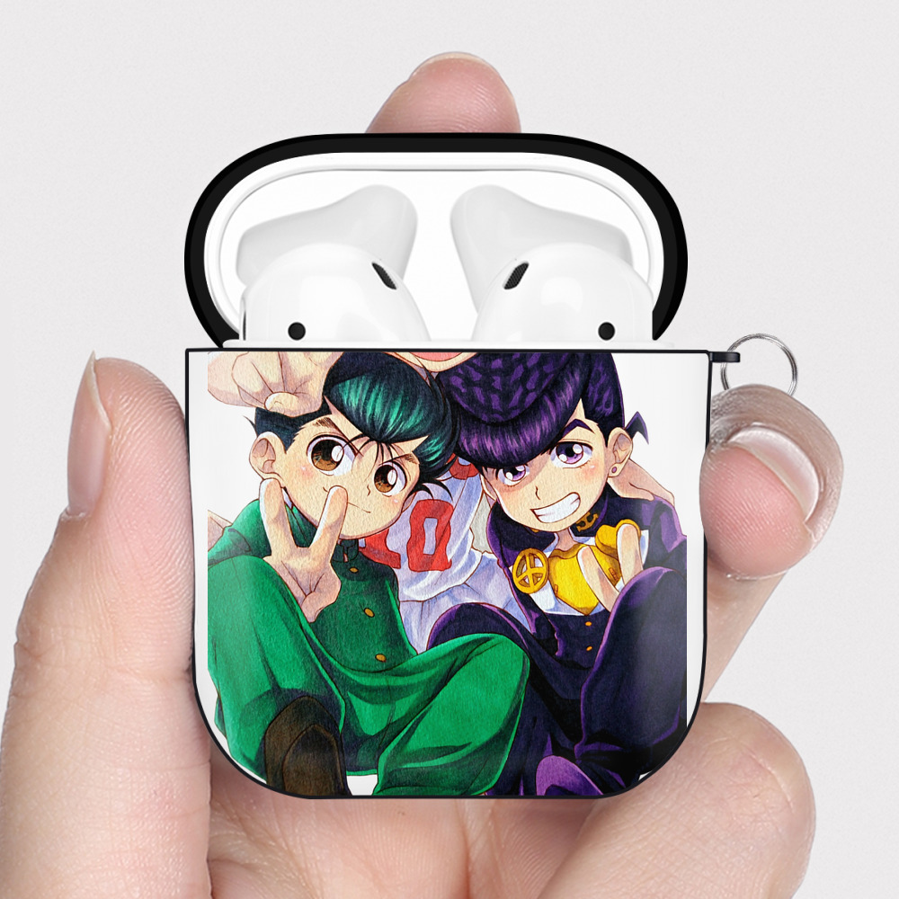 （画像用） SLAM DUNK／スラムダンク AirPods 第2世代保護ケース ハードシェル ブラック 耐衝撃・防指紋・カラビナ付き