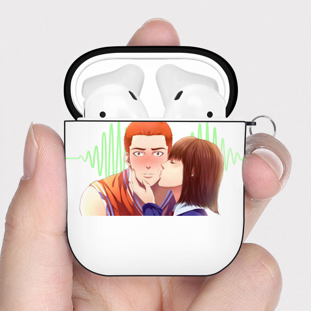 （画像用） SLAM DUNK／スラムダンク AirPods 第2世代保護ケース ハードシェル ブラック 耐衝撃・防指紋・カラビナ付き