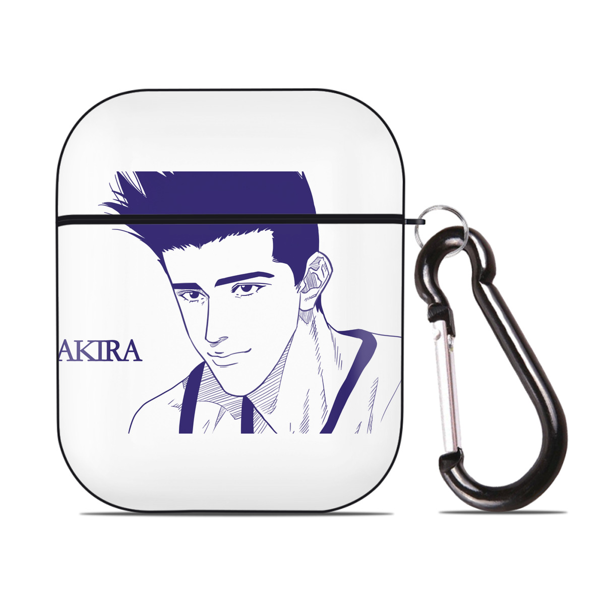 （画像用） SLAM DUNK／スラムダンク AirPods 第2世代保護ケース ハードシェル ブラック 耐衝撃・防指紋・カラビナ付き