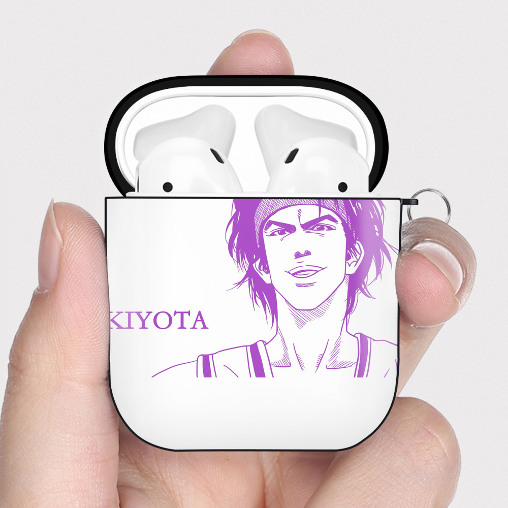 （画像用） SLAM DUNK／スラムダンク AirPods 第2世代保護ケース ハードシェル ブラック 耐衝撃・防指紋・カラビナ付き