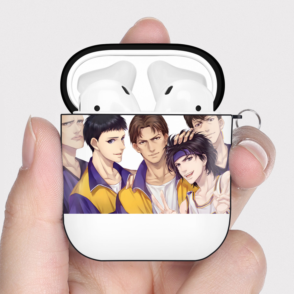 （画像用） SLAM DUNK／スラムダンク AirPods 第2世代保護ケース ハードシェル ブラック 耐衝撃・防指紋・カラビナ付き