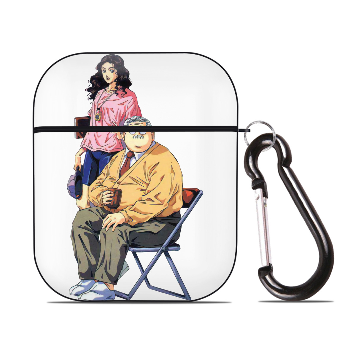 （画像用） SLAM DUNK／スラムダンク AirPods 第2世代保護ケース ハードシェル ブラック 耐衝撃・防指紋・カラビナ付き