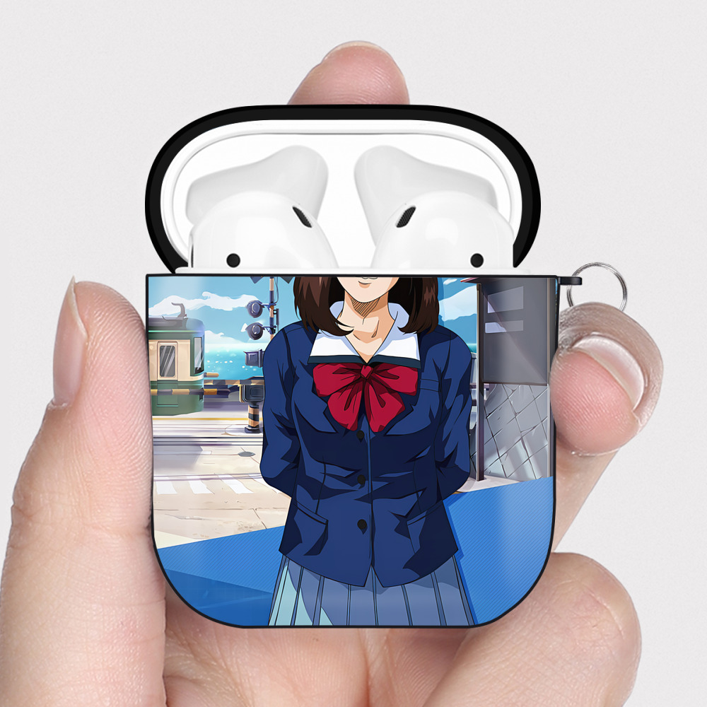 （画像用） SLAM DUNK／スラムダンク AirPods 第2世代保護ケース ハードシェル ブラック 耐衝撃・防指紋・カラビナ付き