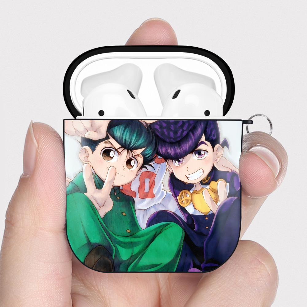（画像用） SLAM DUNK／スラムダンク AirPods 第2世代保護ケース ハードシェル ブラック 耐衝撃・防指紋・カラビナ付き