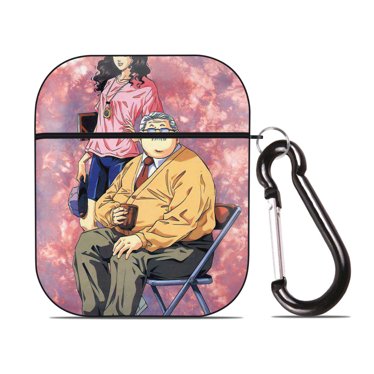 （画像用） SLAM DUNK／スラムダンク AirPods 第2世代保護ケース ハードシェル ブラック 耐衝撃・防指紋・カラビナ付き