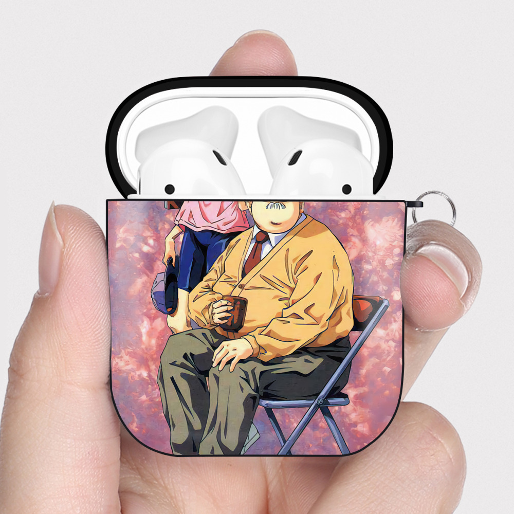 （画像用） SLAM DUNK／スラムダンク AirPods 第2世代保護ケース ハードシェル ブラック 耐衝撃・防指紋・カラビナ付き