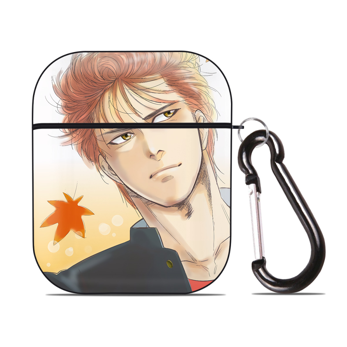 （画像用） SLAM DUNK／スラムダンク AirPods 第2世代保護ケース ハードシェル ブラック 耐衝撃・防指紋・カラビナ付き