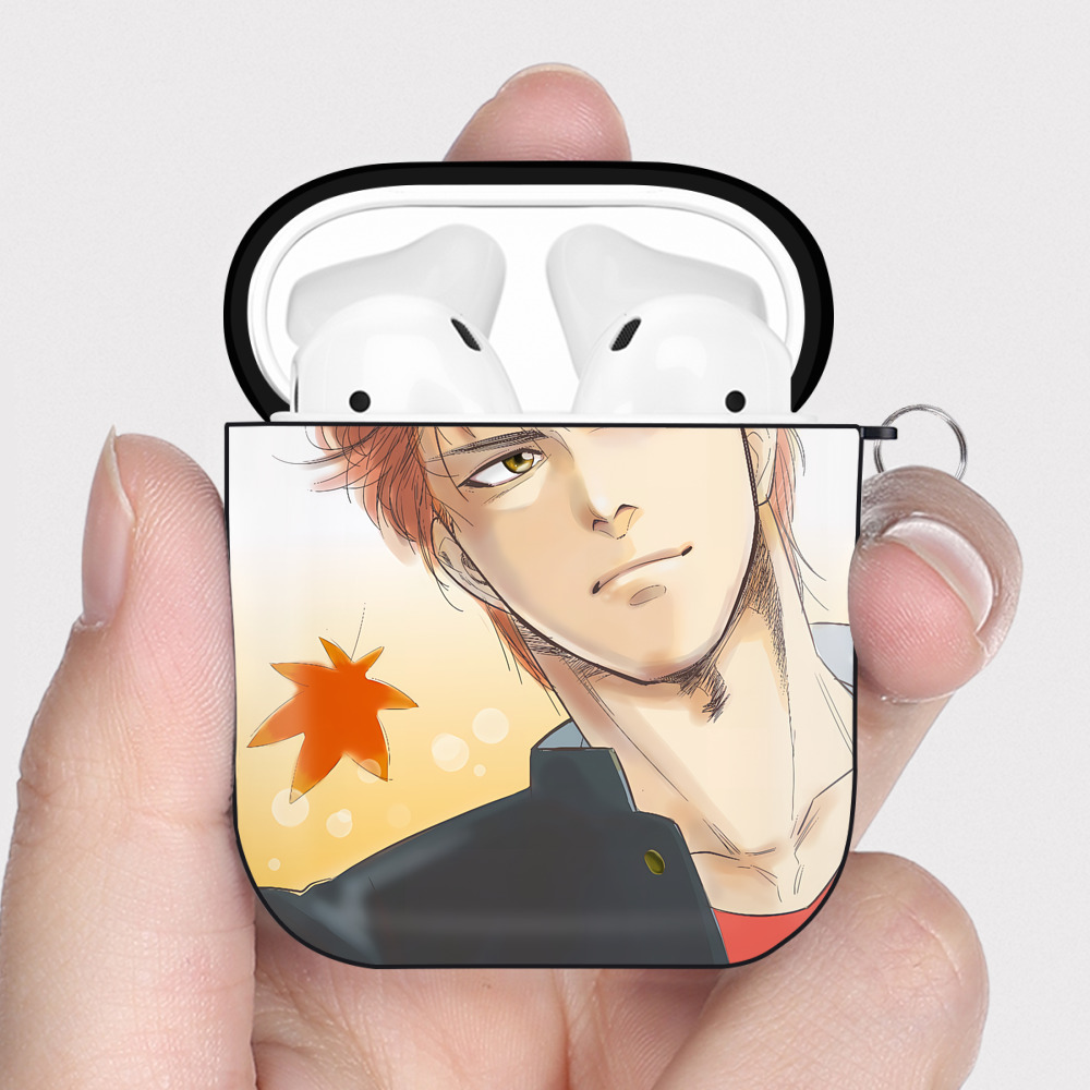 （画像用） SLAM DUNK／スラムダンク AirPods 第2世代保護ケース ハードシェル ブラック 耐衝撃・防指紋・カラビナ付き