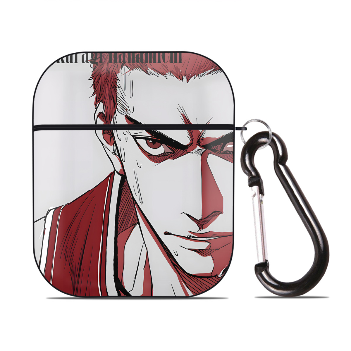 （画像用） SLAM DUNK／スラムダンク AirPods 第2世代保護ケース ハードシェル ブラック 耐衝撃・防指紋・カラビナ付き