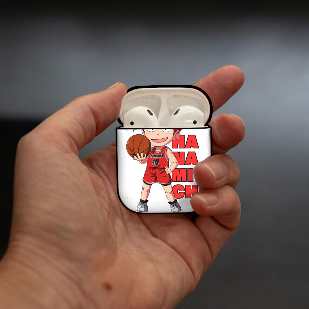 SLAM DUNK／スラムダンク AirPods 第2世代保護ケース ハードシェル ブラック 耐衝撃・防指紋・カラビナ付き