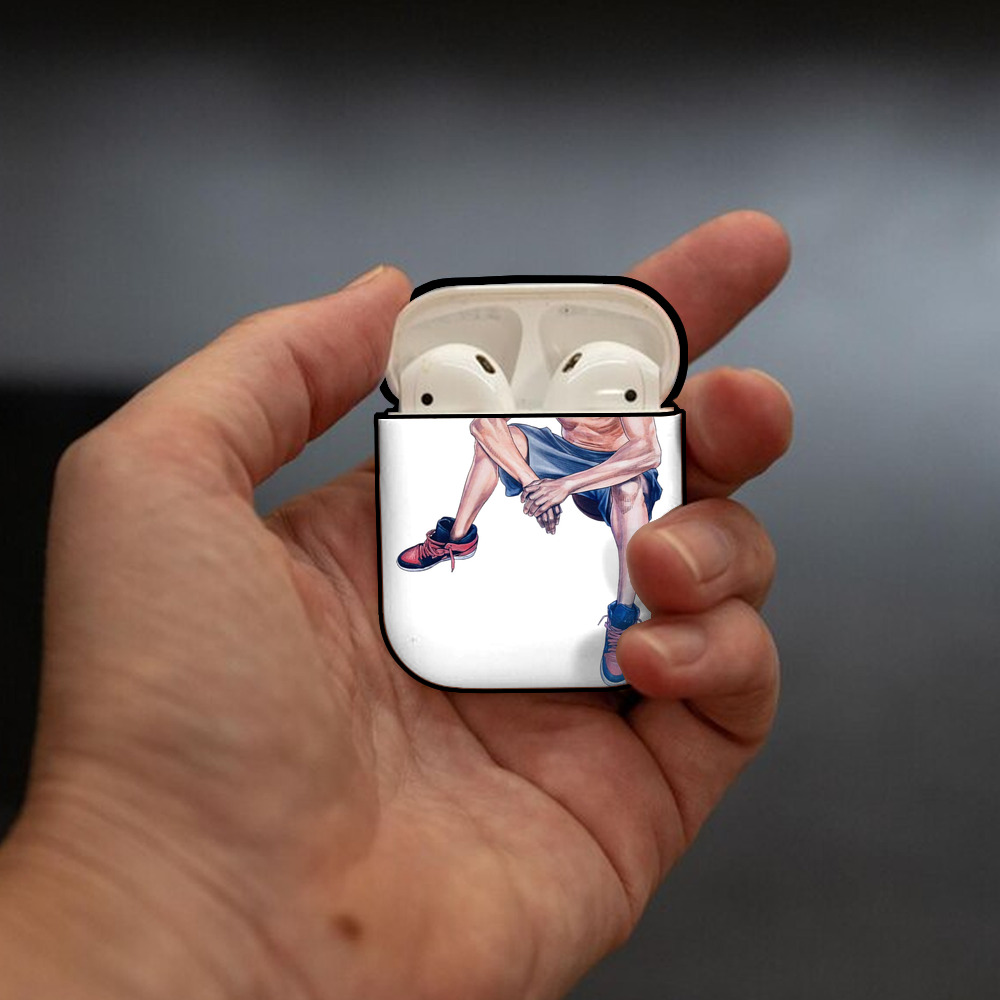 SLAM DUNK／スラムダンク AirPods 第2世代保護ケース ハードシェル ブラック 耐衝撃・防指紋・カラビナ付き