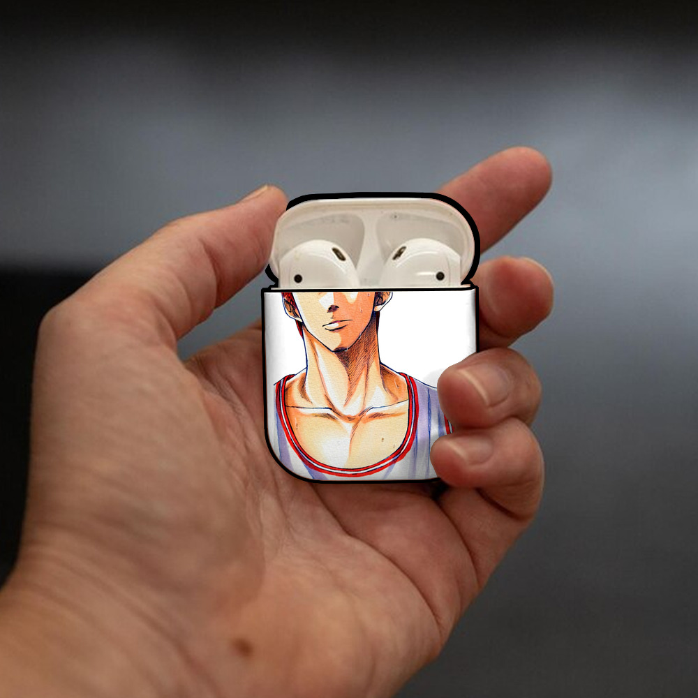 SLAM DUNK／スラムダンク AirPods 第2世代保護ケース ハードシェル ブラック 耐衝撃・防指紋・カラビナ付き