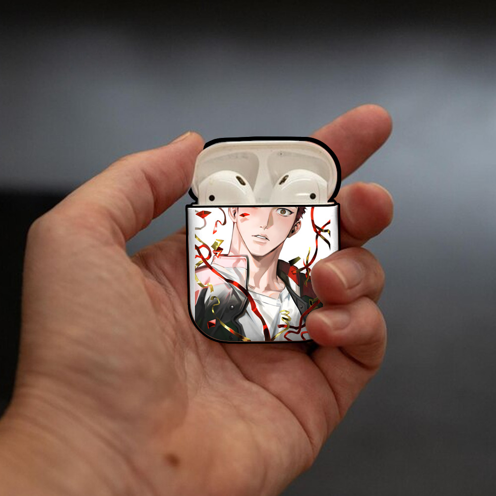 SLAM DUNK／スラムダンク AirPods 第2世代保護ケース ハードシェル ブラック 耐衝撃・防指紋・カラビナ付き