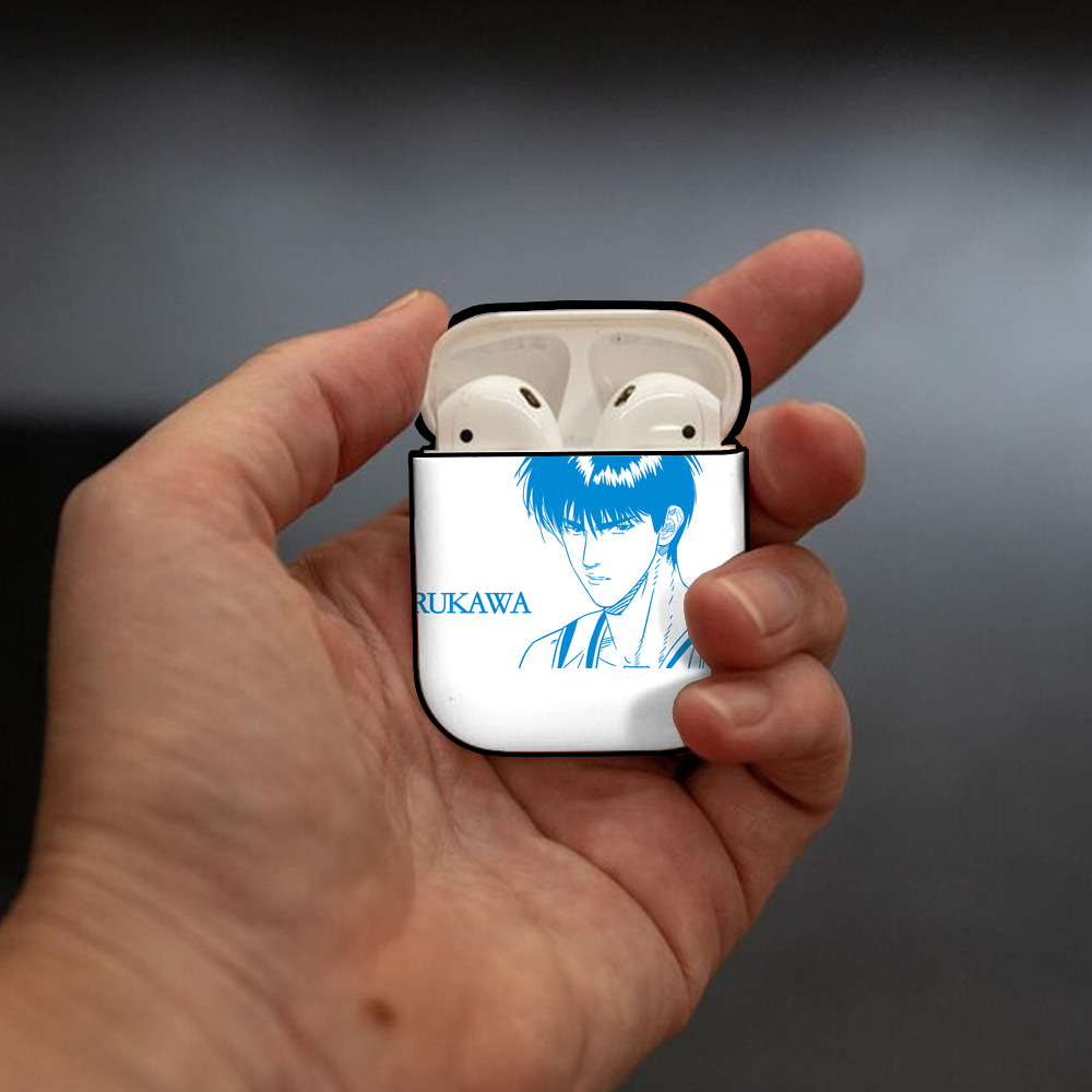 SLAM DUNK／スラムダンク AirPods 第2世代保護ケース ハードシェル ブラック 耐衝撃・防指紋・カラビナ付き