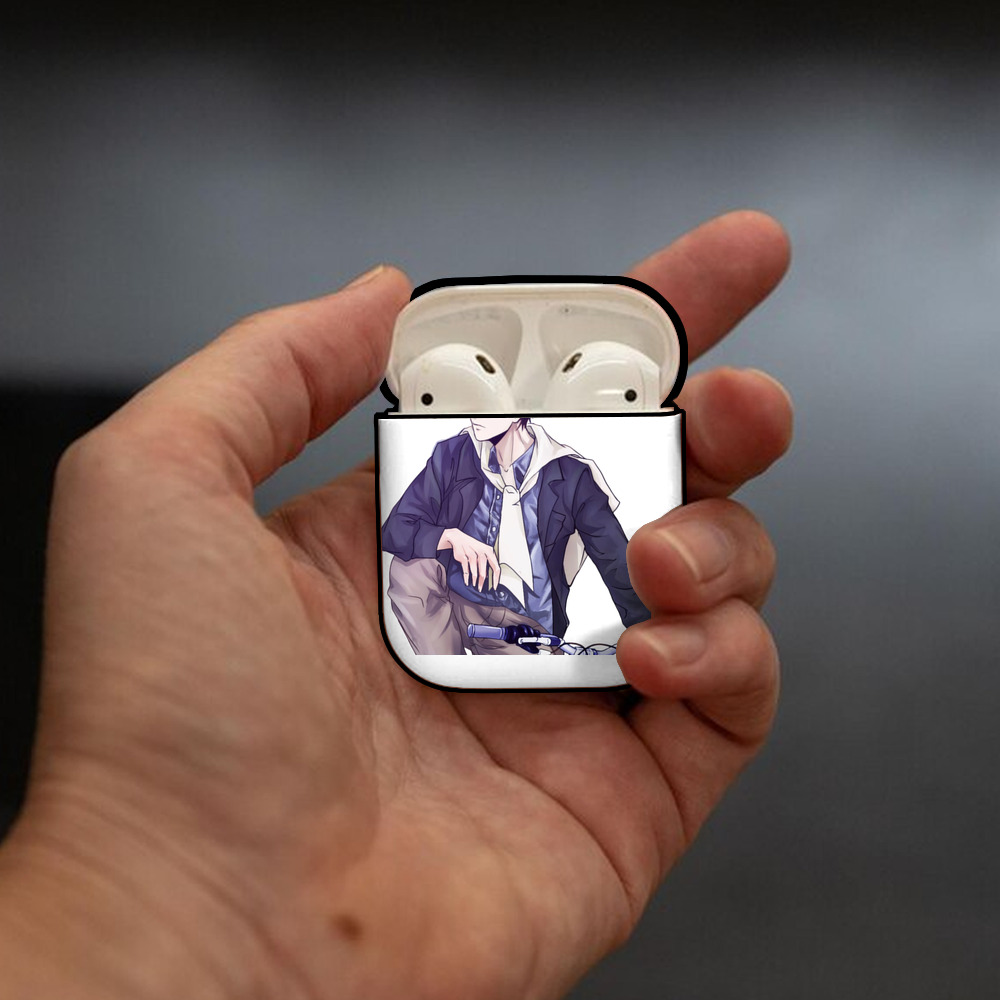 SLAM DUNK／スラムダンク AirPods 第2世代保護ケース ハードシェル ブラック 耐衝撃・防指紋・カラビナ付き