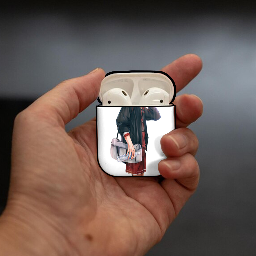 SLAM DUNK／スラムダンク AirPods 第2世代保護ケース ハードシェル ブラック 耐衝撃・防指紋・カラビナ付き