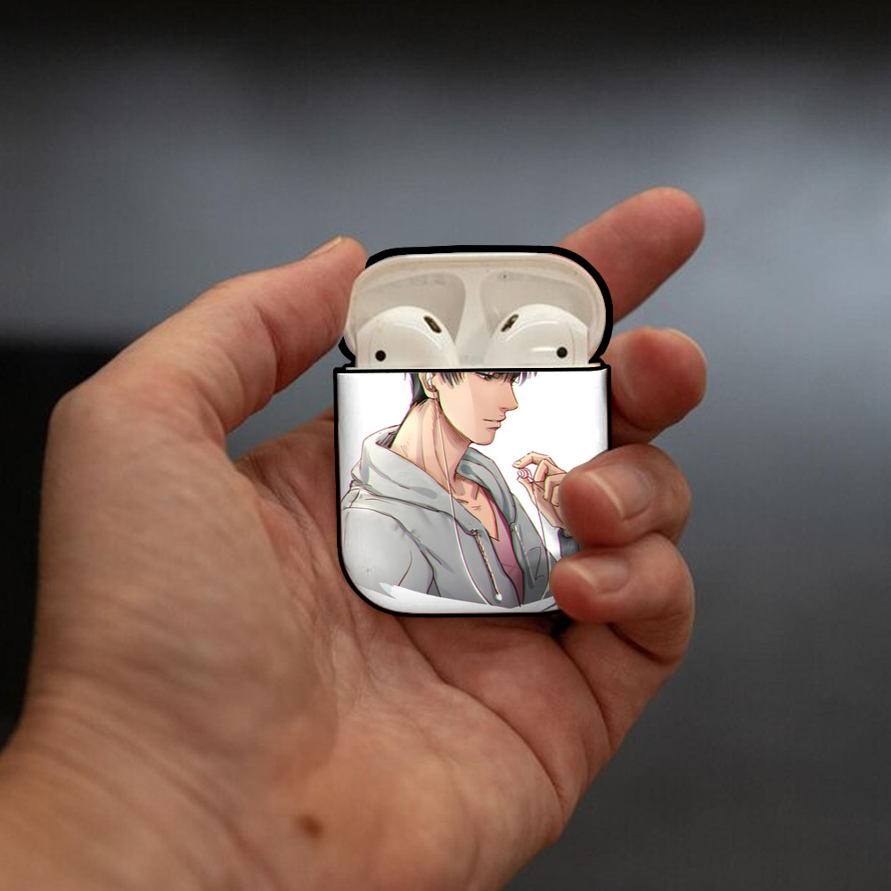 SLAM DUNK／スラムダンク AirPods 第2世代保護ケース ハードシェル ブラック 耐衝撃・防指紋・カラビナ付き