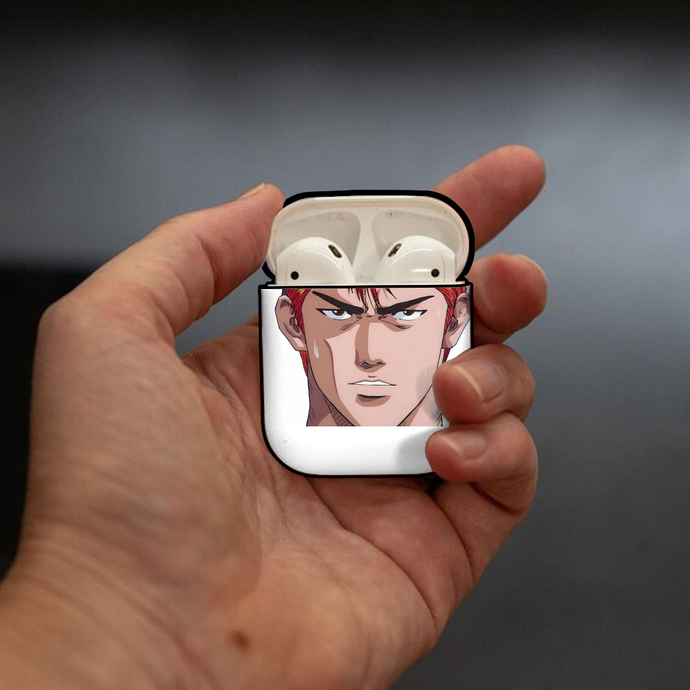 SLAM DUNK／スラムダンク AirPods 第2世代保護ケース ハードシェル ブラック 耐衝撃・防指紋・カラビナ付き
